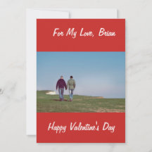 GAY MALE COUPLE PERSONALISIERT HAPPY VALENTINE TAG