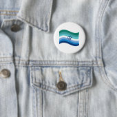 Gay Male Liebe Pride Azure Wavy Flag Button (Beispiel)