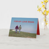 GAY MALE PARTNERS PERSONALISIERT VALENTINE KARTE (Gelbe Blume)