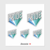 Gay Male Pride Burst Aufkleber (Blatt)