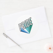 Gay Male Pride Burst Runder Aufkleber (Umschlag)