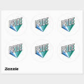 Gay Male Pride Burst Runder Aufkleber (Blatt)