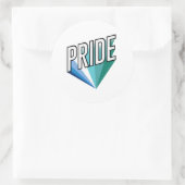 Gay Male Pride Burst Runder Aufkleber (Tasche)