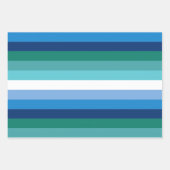 Gay Male Pride Flag (Azurblau) Geschenkpapier Set (Vorderseite)