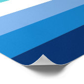 Gay Male Pride Flag (Azurblau) Poster (Ecke)