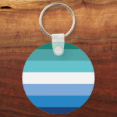 Gay Male Pride Flag (Azurblau) Schlüsselanhänger (Vorderseite)