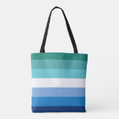Gay Male Pride Flag (Azurblau) Tasche (Rückseite)