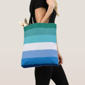 Gay Male Pride Flag (Azurblau) Tasche (Von Nahem)
