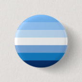 Gay Male Pride Flag (blau) Button (Vorderseite)