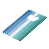 Gay Male Pride Flag Geldbeutel Flaschenöffner (Vorderseite Schrägansicht)