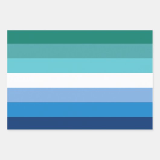 Gay Male Pride Flag Geschenkpapier Set (Vorderseite 2)