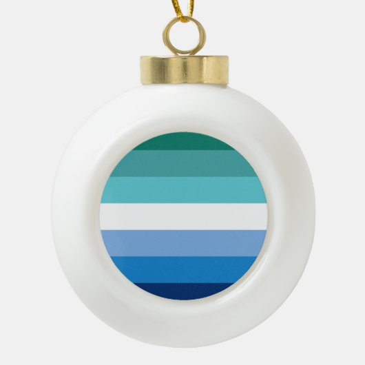 Gay Male Pride Flag Keramik Kugel-Ornament (Vorderseite)