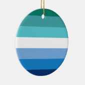 Gay Male Pride Flag Keramik Ornament (Rechts)