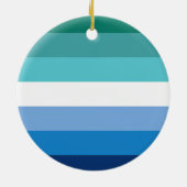 Gay Male Pride Flag Keramik Ornament (Hinten)