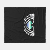 Gay Male Pride Skeleton Halloween Mlm Goth Heart C Fleecedecke (Vorderseite (Horizontal))