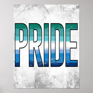 Gay Male Pride Word Poster