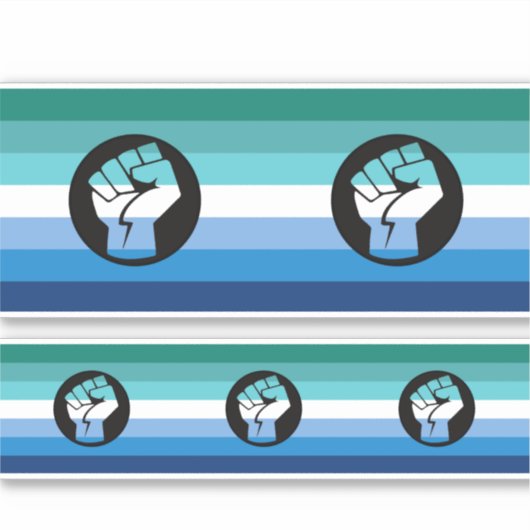Gay Male Protest Flag Aufkleber (Vorderseite)