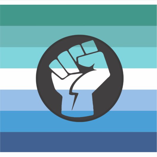 Gay Male Protest Flag Aufkleber (Vorderseite)
