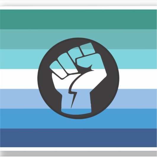 Gay Male Protest Flag Aufkleber (Vorderseite)