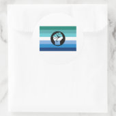 Gay Male Protest Flag Runder Aufkleber (Tasche)