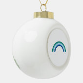 Gay Male Rainbow Keramik Kugel-Ornament (Links)