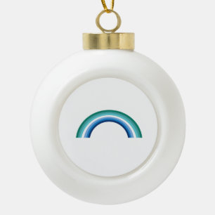 Gay Male Rainbow Keramik Kugel-Ornament