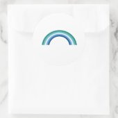 Gay Male Rainbow Runder Aufkleber (Tasche)