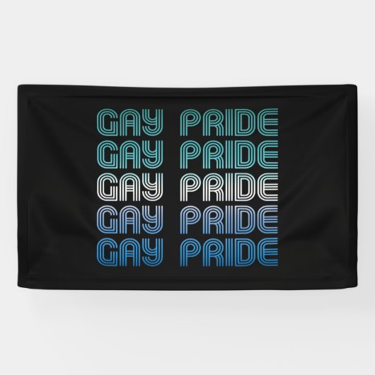 Gay Male Retro Pride Banner (Horizontal)