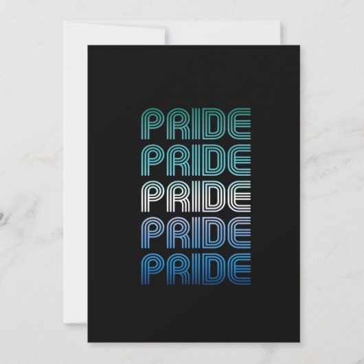 Gay Male Retro Pride Feiertagskarte (Vorderseite)
