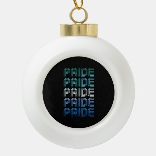 Gay Male Retro Pride Keramik Kugel-Ornament (Vorderseite)