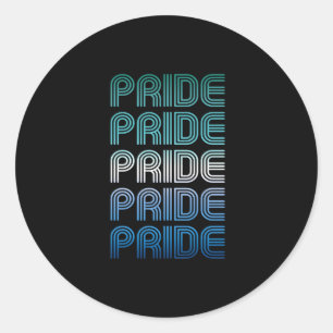 Gay Male Retro Pride Runder Aufkleber