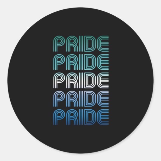 Gay Male Retro Pride Runder Aufkleber (Vorderseite)
