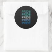 Gay Male Retro Pride Runder Aufkleber (Tasche)