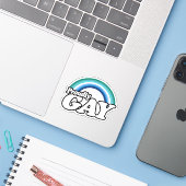 Gay Male und Stolz Aufkleber (Laptop mit iPhone)