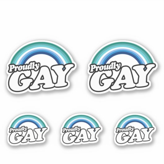 Gay Male und Stolz Aufkleber (Vorderseite)
