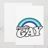 Gay Male und Stolz Feiertagskarte (Vorne/Hinten)