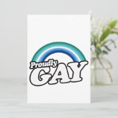 Gay Male und Stolz Feiertagskarte (Stehend Vorderseite)