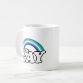 Gay Male und Stolz Kaffeetasse (Vorderseite Links)