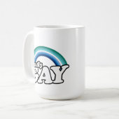 Gay Male und Stolz Kaffeetasse (Vorderseite Links)