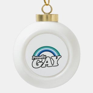 Gay Male und Stolz Keramik Kugel-Ornament