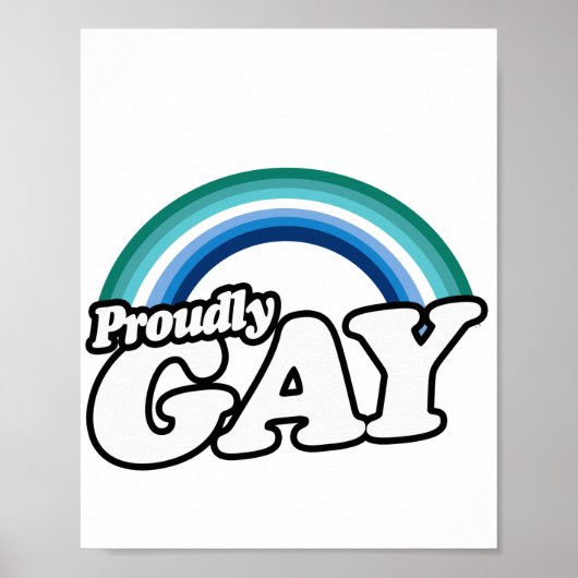 Gay Male und Stolz Poster (Vorne)