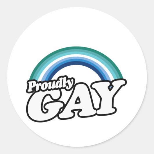 Gay Male und Stolz Runder Aufkleber (Vorderseite)