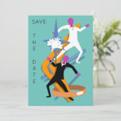 GAY MALE WEDD SPEICHERN DAS DATUM DURCH SEIFENDE F EINLADUNG (Stehend Vorderseite)