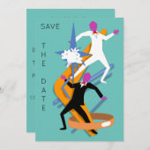 GAY MALE WEDD SPEICHERN DAS DATUM DURCH SEIFENDE F EINLADUNG (Vorne/Hinten)