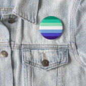 Gay Man Masc Masculine Green Blue Prilag Que Button (Beispiel)