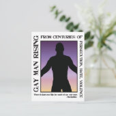 Gay Man Rising Postkarte (Stehend Vorderseite)