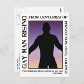 Gay Man Rising Postkarte (Vorne/Hinten)
