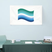 Gay-Männchen-Blaus-Wavy-Fahne Banner (Messeveranstaltung)