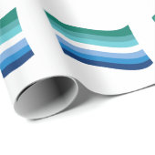 Gay-Männchen-Blaus-Wavy-Fahne Geschenkpapier (Rolleneckpunkt)