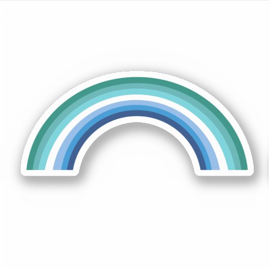 Gay-Männchen Rainbow-Azurblau Aufkleber (Vorderseite)